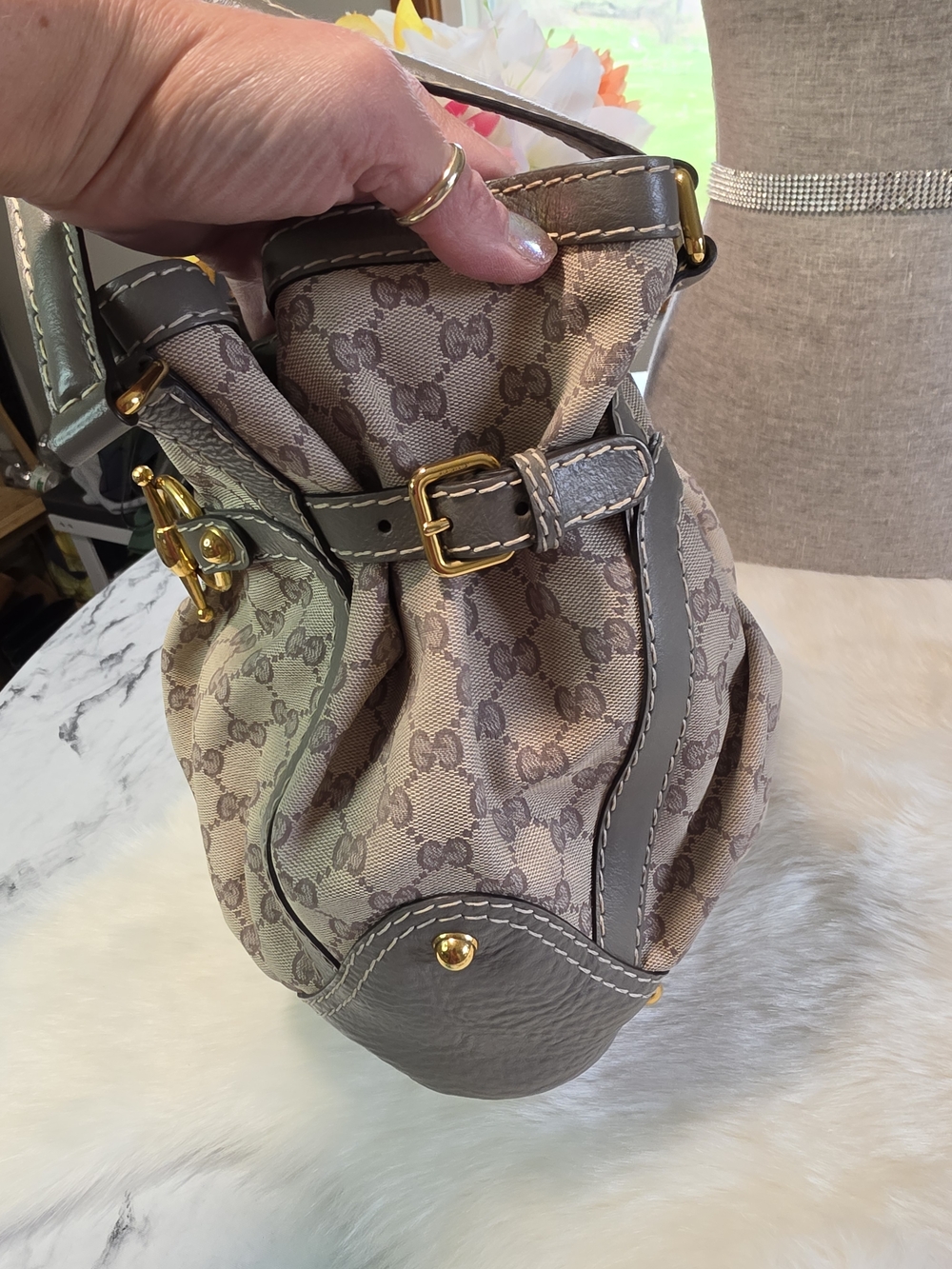 Gucci Jockey Hobo Large EUC - Picture 6 of 12